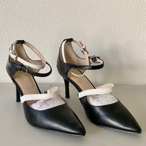Nine West Black and White Pumps